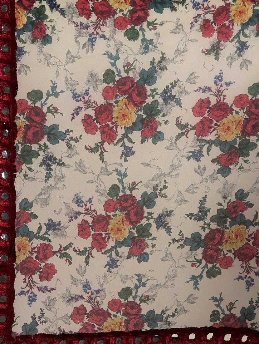 floral printed saree with blouse - 16640336 - Standard Image - 3