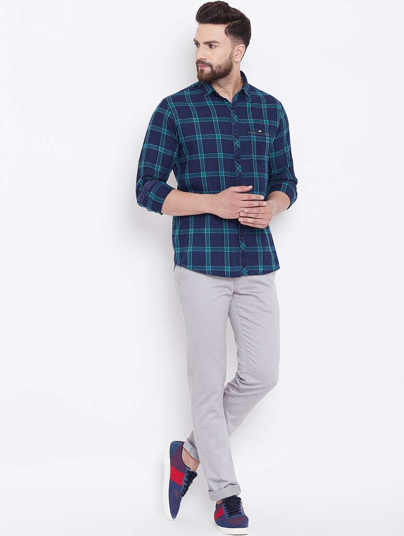 green checkered casual shirt - 16640428 - Zoom Image - 0
