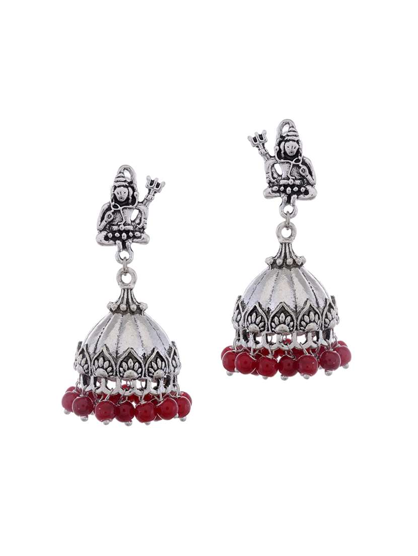 silver metal earring - 16641431 -  Zoom Image - 0