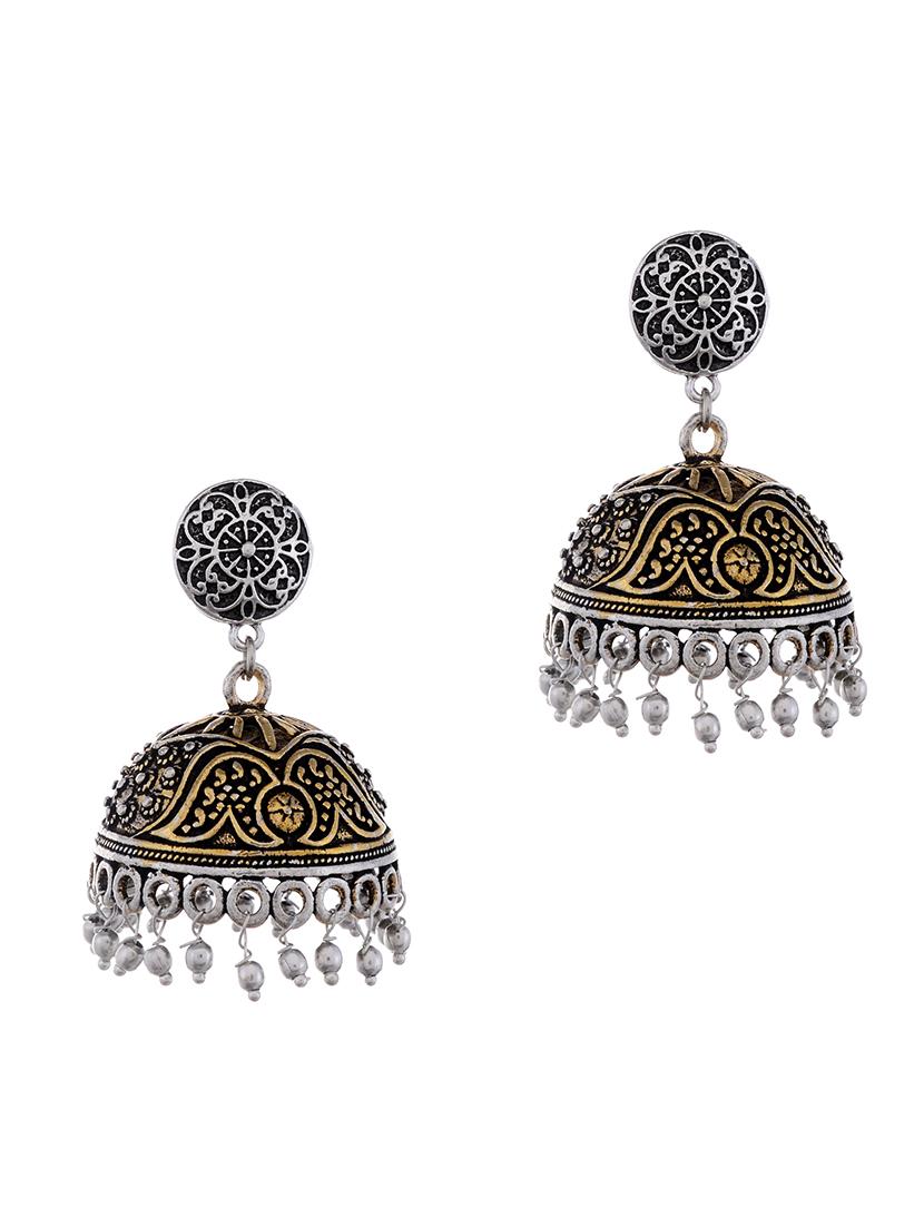 oxidised jhumka earring - 16641437 - Zoom Image - 0