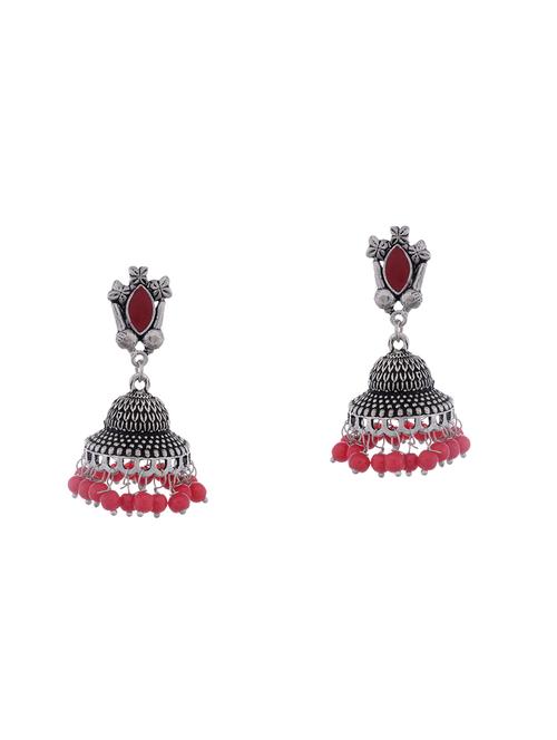silver plated jhumka earring  - 16641443 -  Standard Image - 0