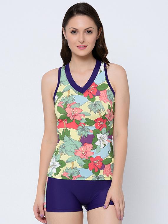 racer back floral tankini - 16641840 -  Zoom Image - 0