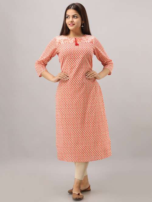 printed a-line kurta - 16642287 - Standard Image - 0