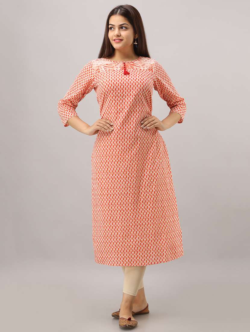 printed a-line kurta 