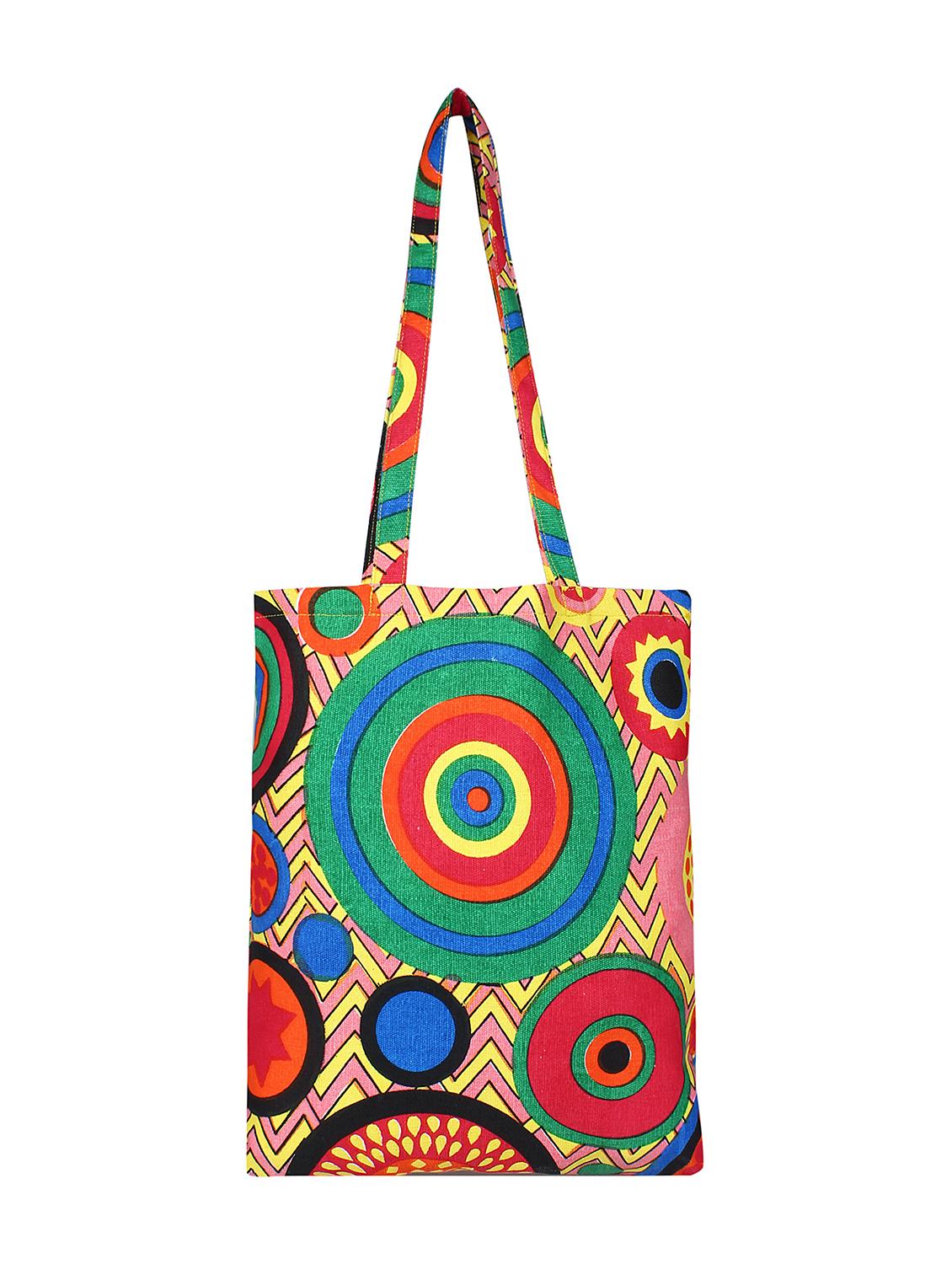 pink canvas printed shopping bag - 16644300 -  Zoom Image - 0