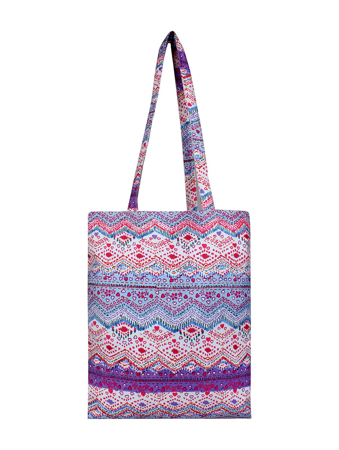 purple canvas printed shopping bag - 16644304 -  Zoom Image - 0