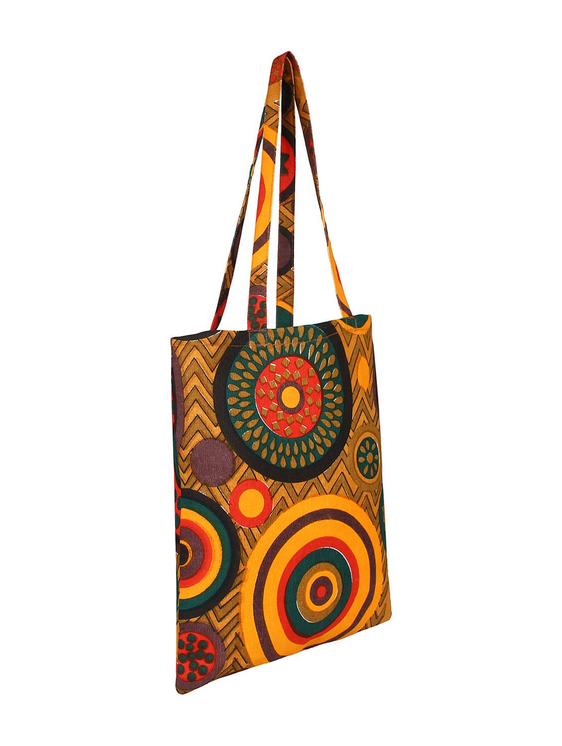 yellow canvas printed shopping bag - 16644305 -  Standard Image - 3