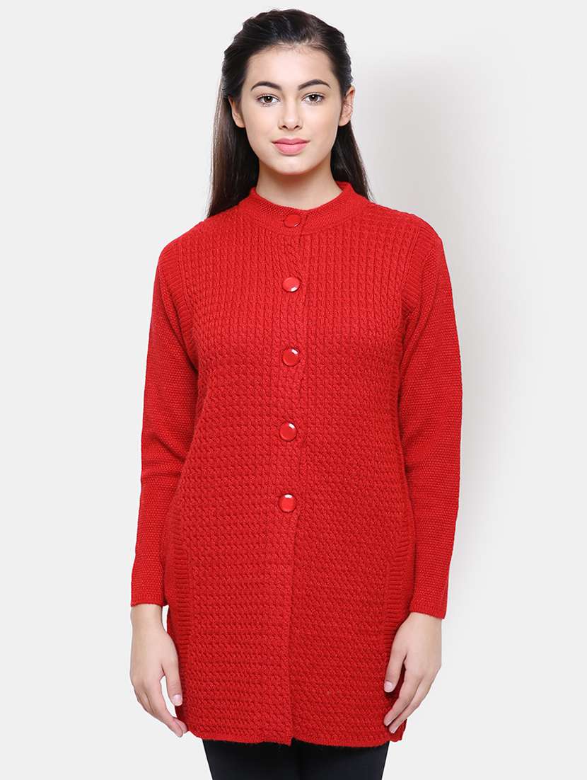 long sleeved woolen cardigan - 16645925 - Zoom Image - 0