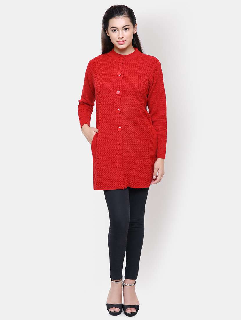 long sleeved woolen cardigan - 16645925 - Standard Image - 3