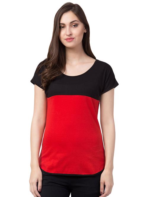 color block round neck tee  - 16649176 -  Standard Image - 0