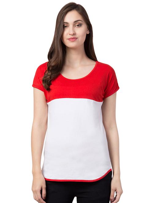 color block round neck tee  - 16649179 -  Standard Image - 0