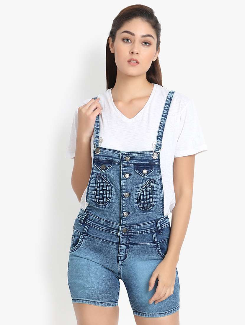 stone washed denim dungaree - 16649363 - Zoom Image - 0