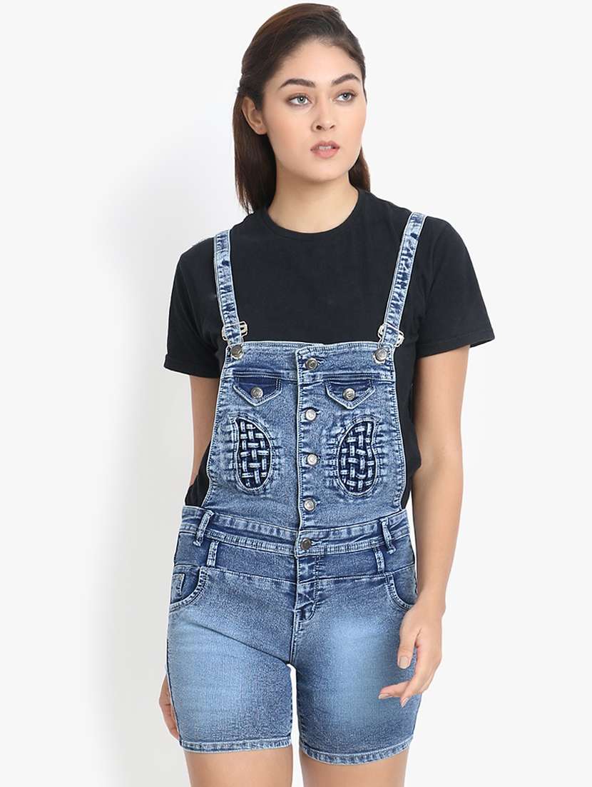 stone washed denim dungaree - 16649368 - Zoom Image - 0