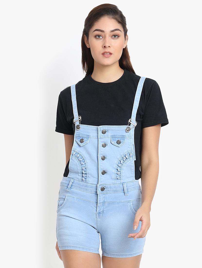 stone washed denim dungaree - 16649370 - Zoom Image - 0