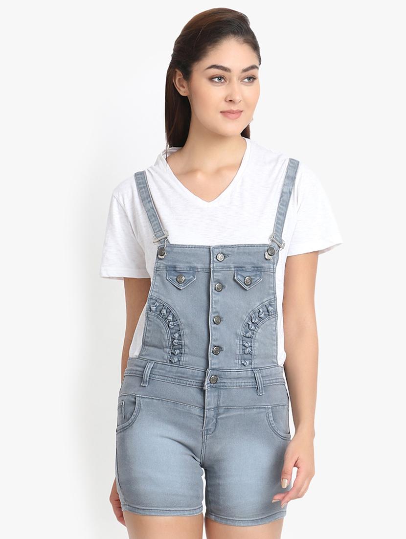 stone washed denim dungaree - 16649372 - Zoom Image - 0