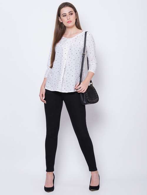 women's a line round neck top - 16649566 -  Standard Image - 0