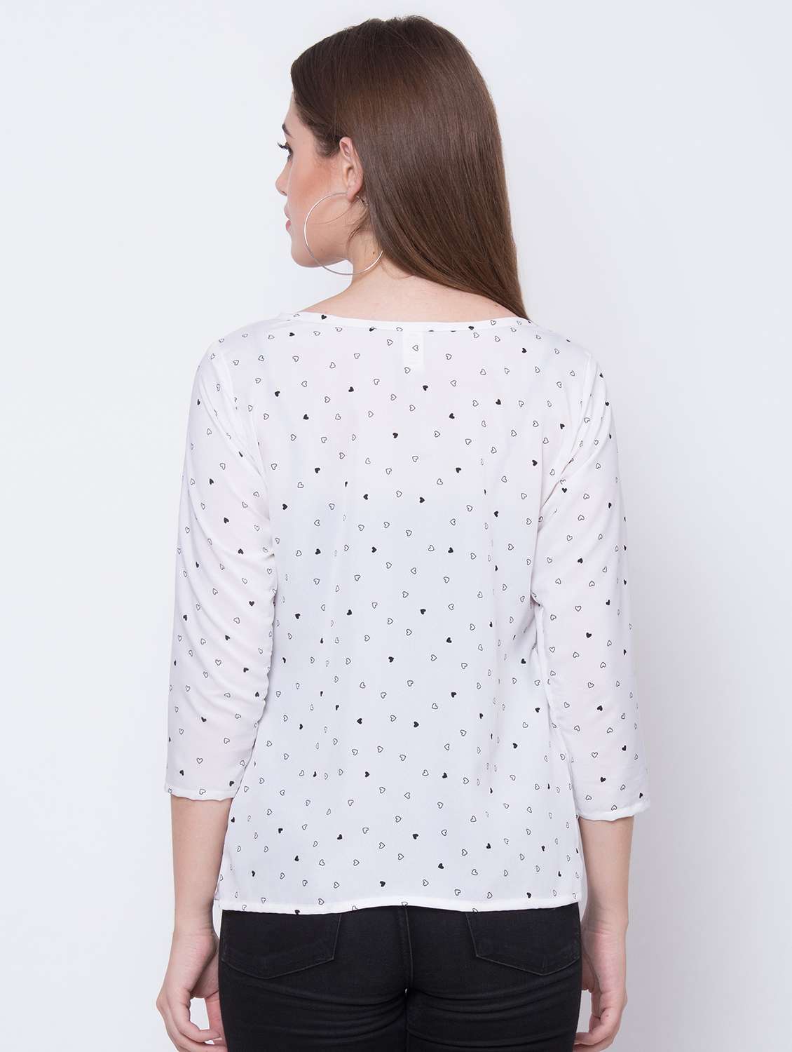 women's a line round neck top - 16649566 -  Standard Image - 3