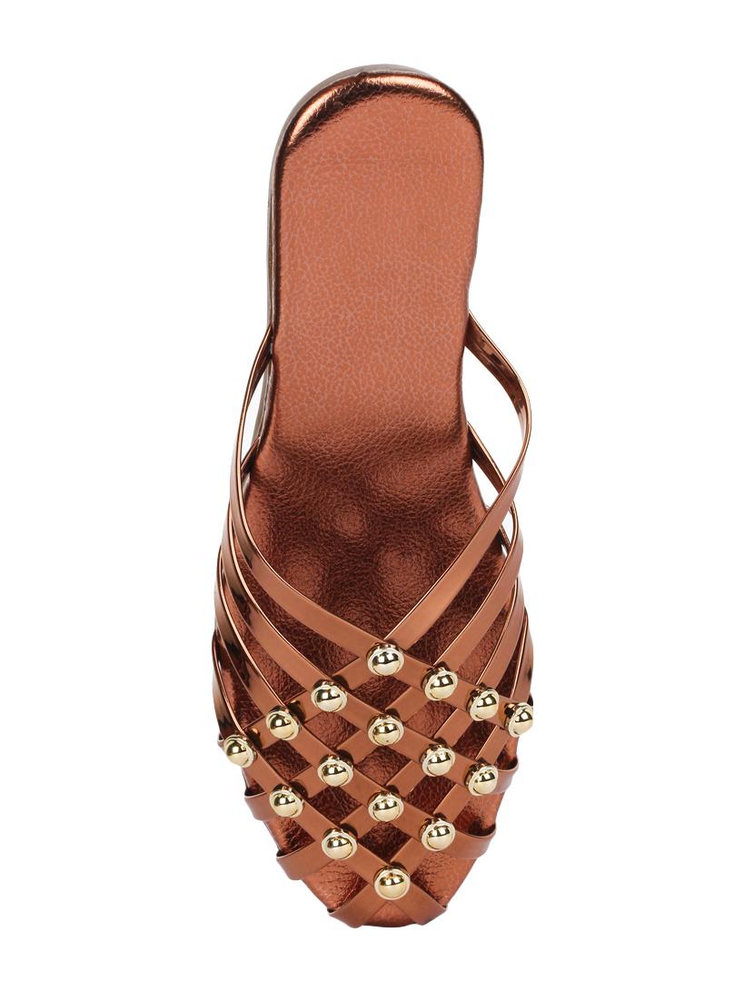 gold mules sandals - 16650330 - Standard Image - 3