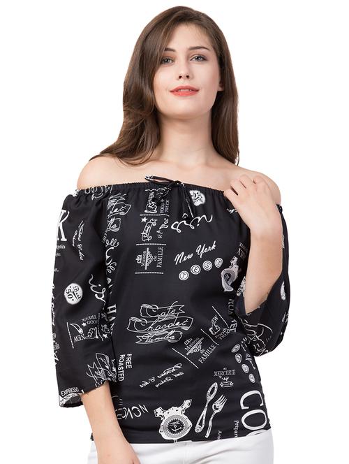 off shoulder quirky top - 16650954 - Standard Image - 0