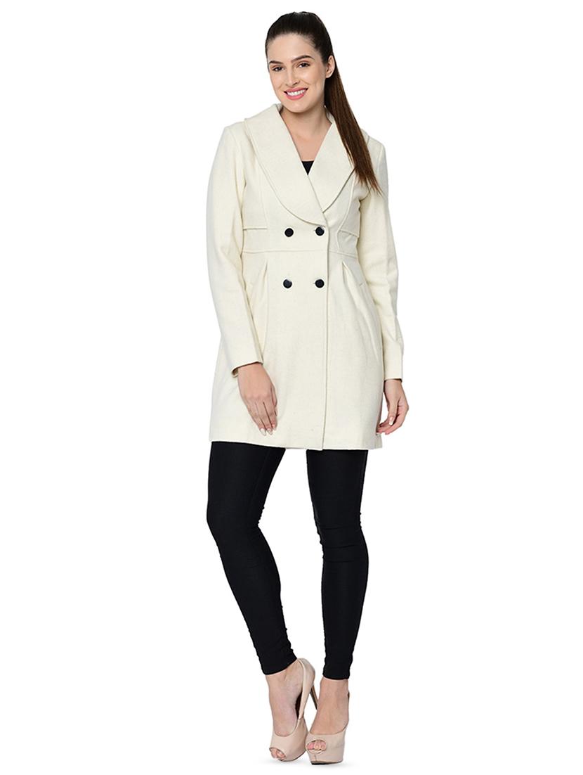long sleeved wool trench coat - 16657602 - Standard Image - 3