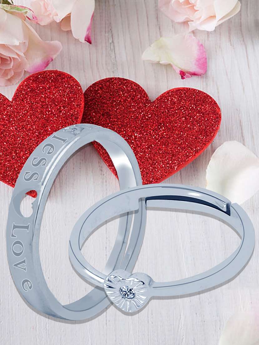 silver tone finger ring