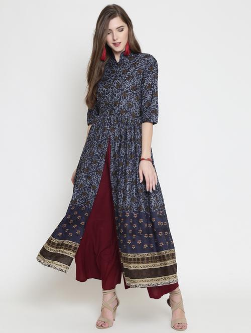 floral print kurta palazzo set - 16659126 - Standard Image - 0