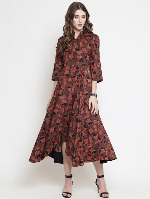 conversational asymmetric ethnic dress - 16659225 - Standard Image - 0