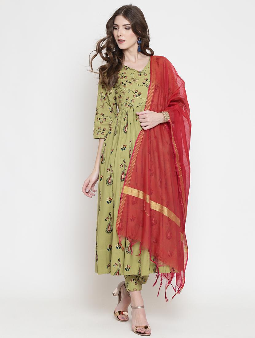 floral printed flared kurta  - 16659228 -  Zoom Image - 0