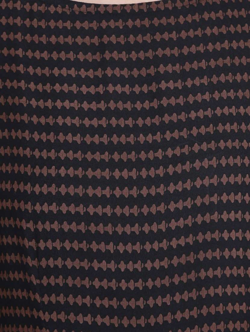 geometric print flared ethnic dress - 16659235 -  Standard Image - 3