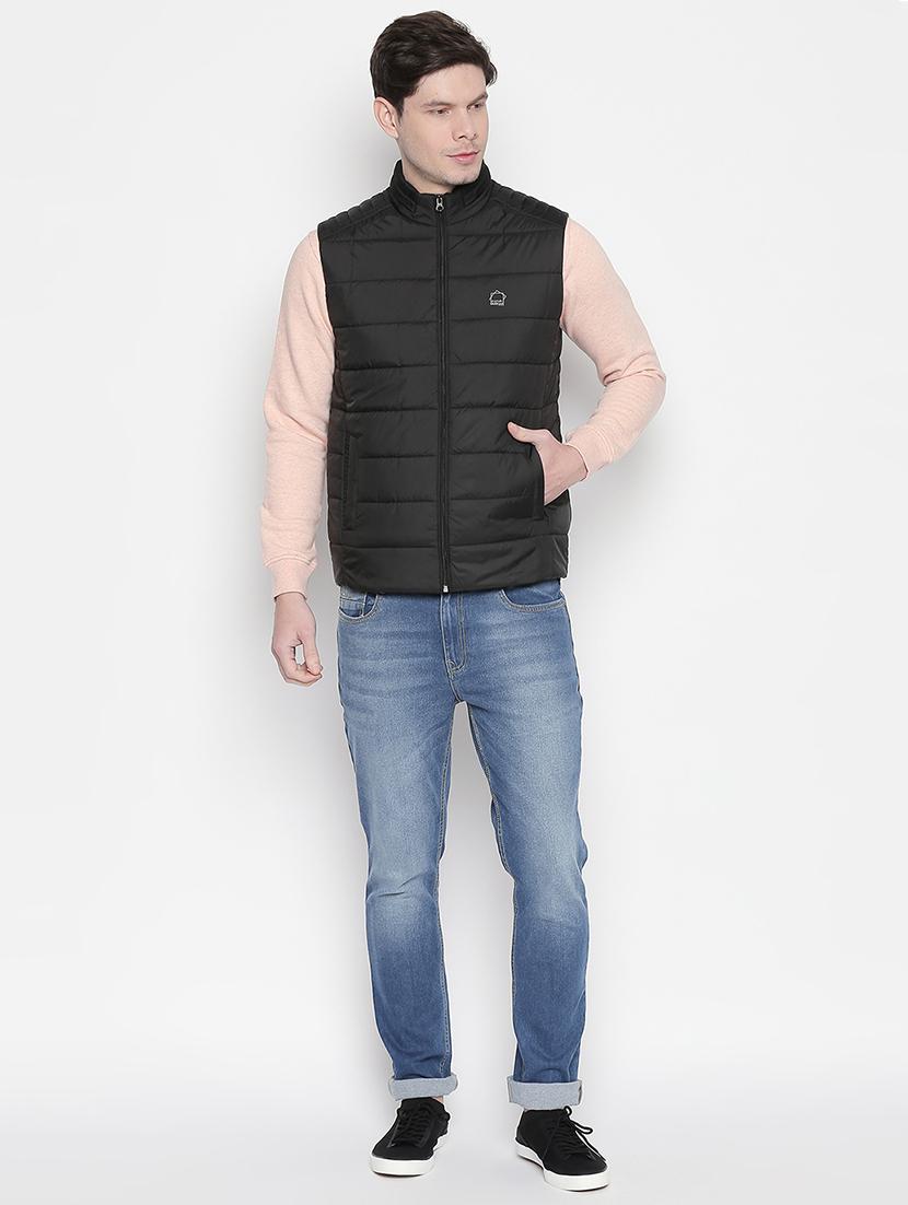 black solid quilted jacket - 16659384 - Standard Image - 3