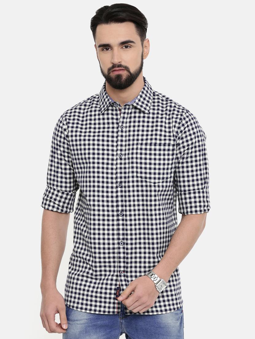 black checkered casual shirt - 16661443 -  Zoom Image - 0