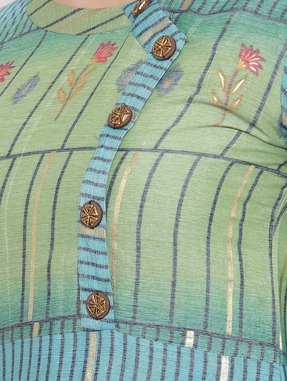 printed straight kurta - 16663018 - Standard Image - 3