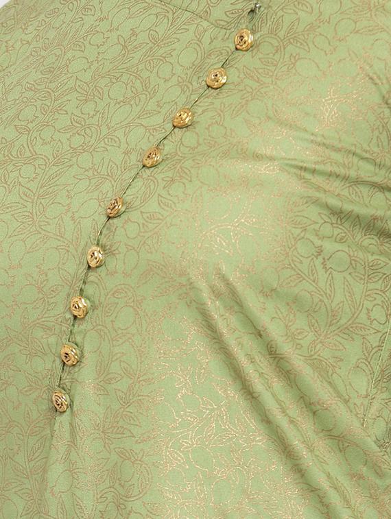gold floral print straight kurta - 16663021 - Standard Image - 3