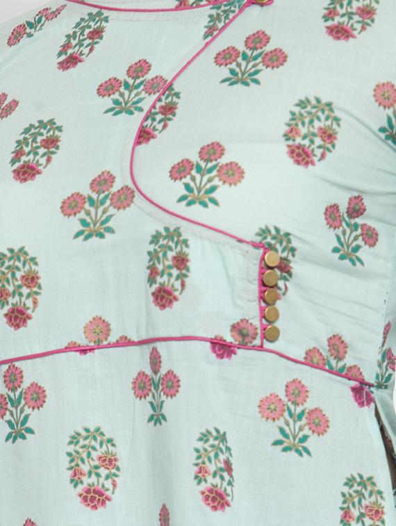 floral print straight kurta - 16663028 - Standard Image - 3