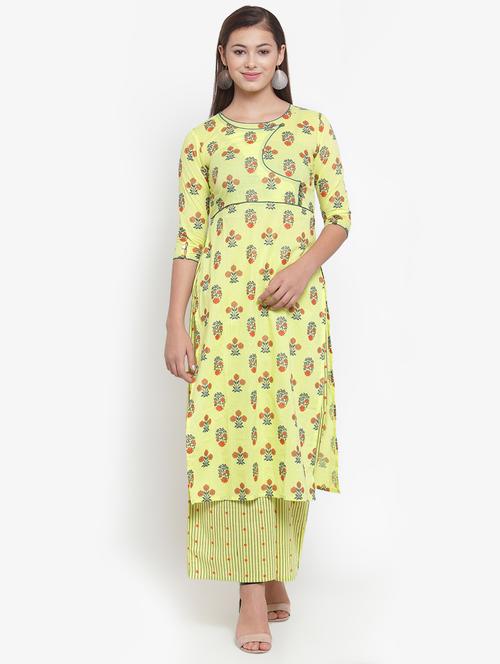 floral print straight kurta - 16663029 -  Standard Image - 0