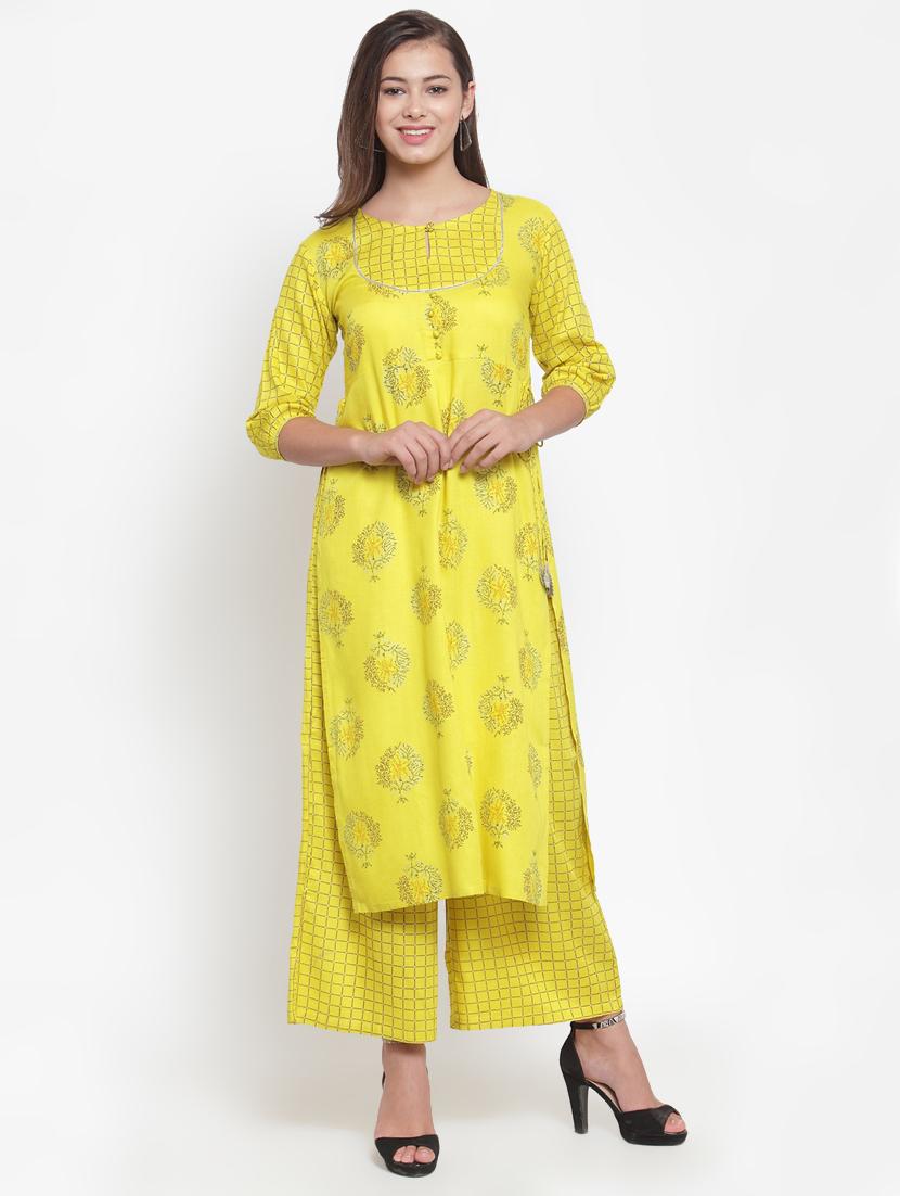 foil print straight kurta - 16663038 -  Zoom Image - 0