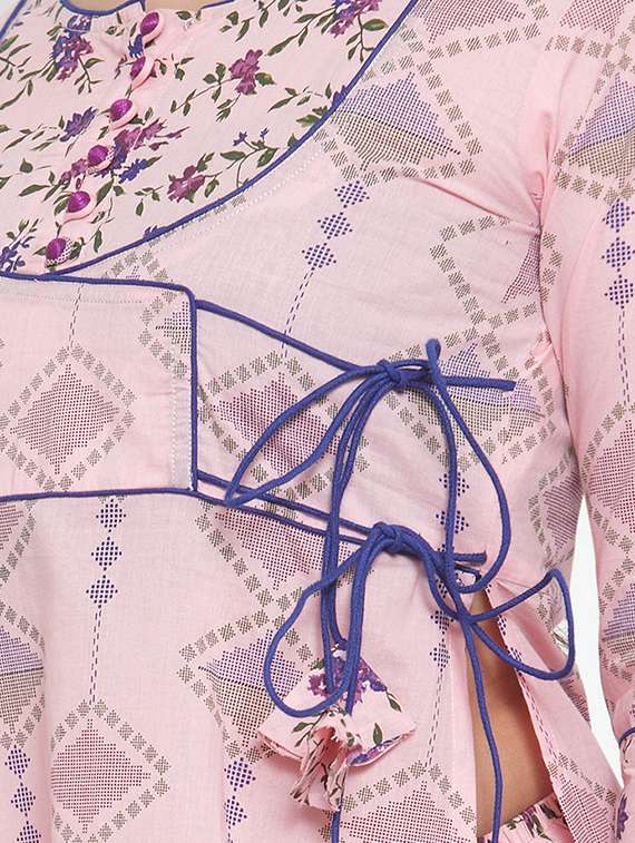 pastel printed straight kurta  - 16663044 -  Standard Image - 3