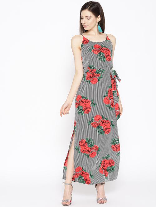 tie front striped maxi dress - 16663633 -  Standard Image - 0