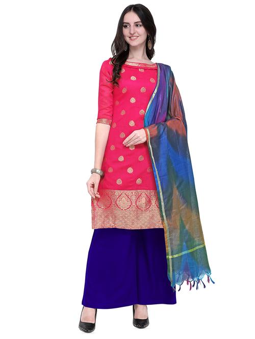 ethnic motif suits unstitched suit - 16665695 -  Standard Image - 0