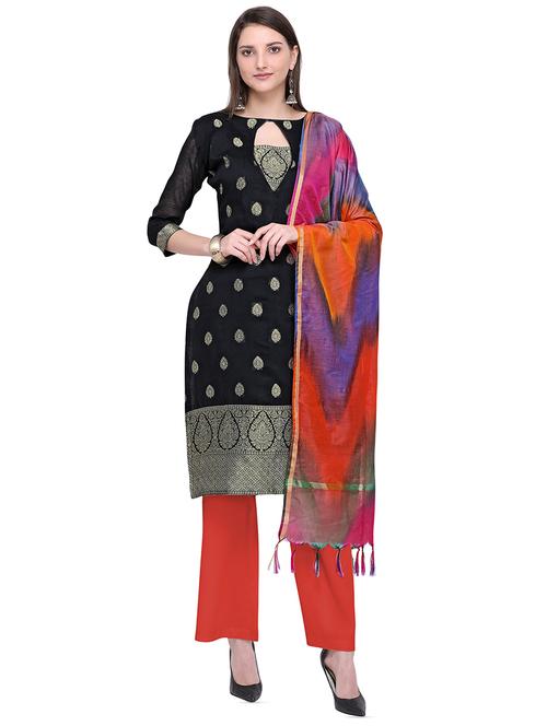 ethnic motif suits unstitched suit - 16665698 -  Standard Image - 0