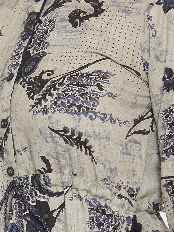 floral print straight kurta pant set - 16666434 - Standard Image - 3