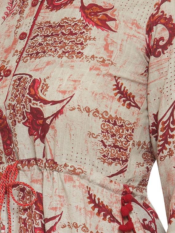floral print straight kurta pant set - 16666435 - Standard Image - 3
