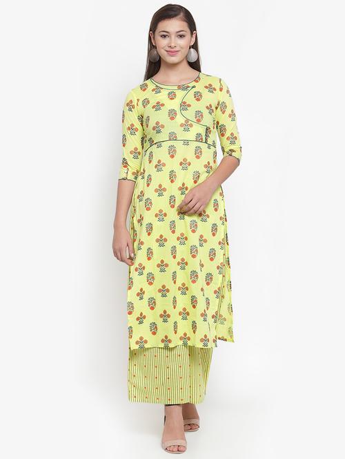 floral print kurta palazzo set - 16666437 -  Standard Image - 0