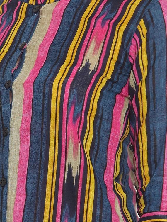 ikat print kurta pant set - 16666443 - Standard Image - 3