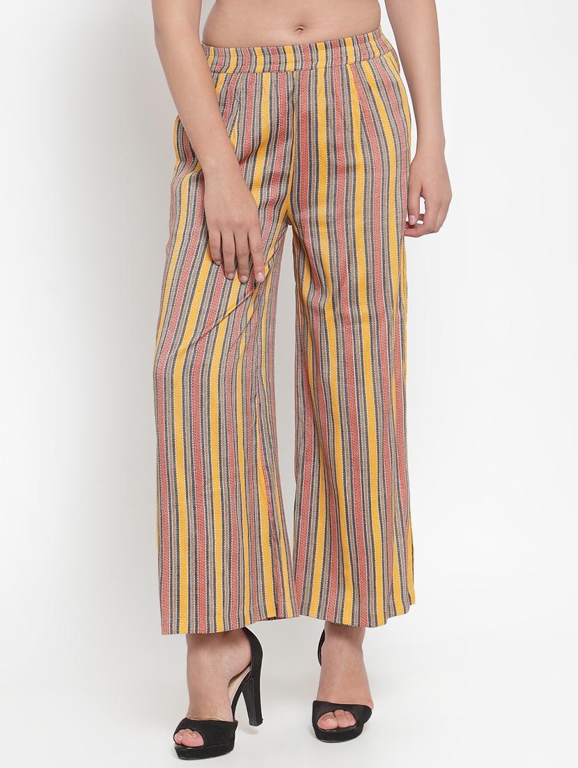 high rise striped palazzo - 16666541 - Zoom Image - 0