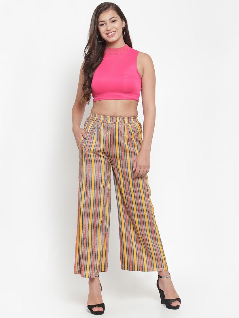 high rise striped palazzo - 16666541 - Standard Image - 3
