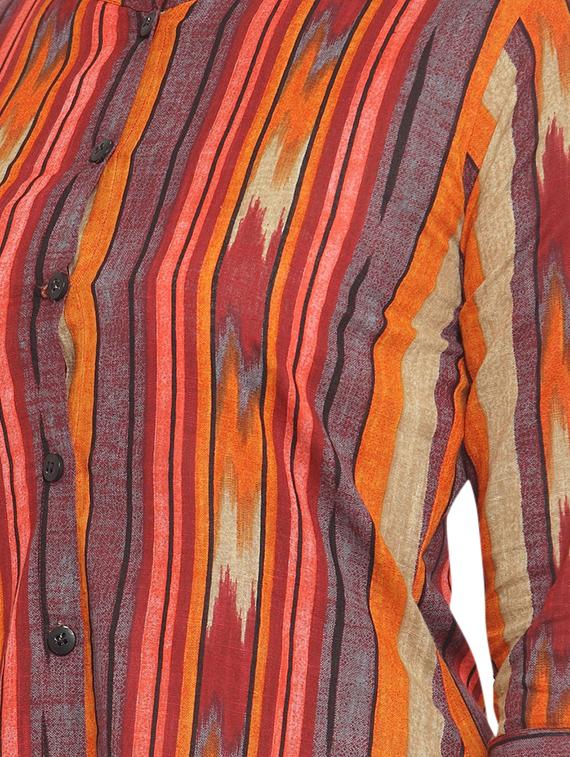 ikat print a-line dress - 16666723 - Standard Image - 3