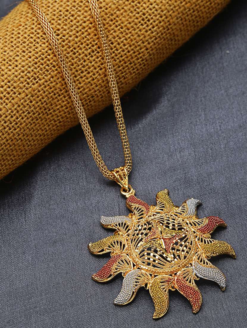 gold metal pendant