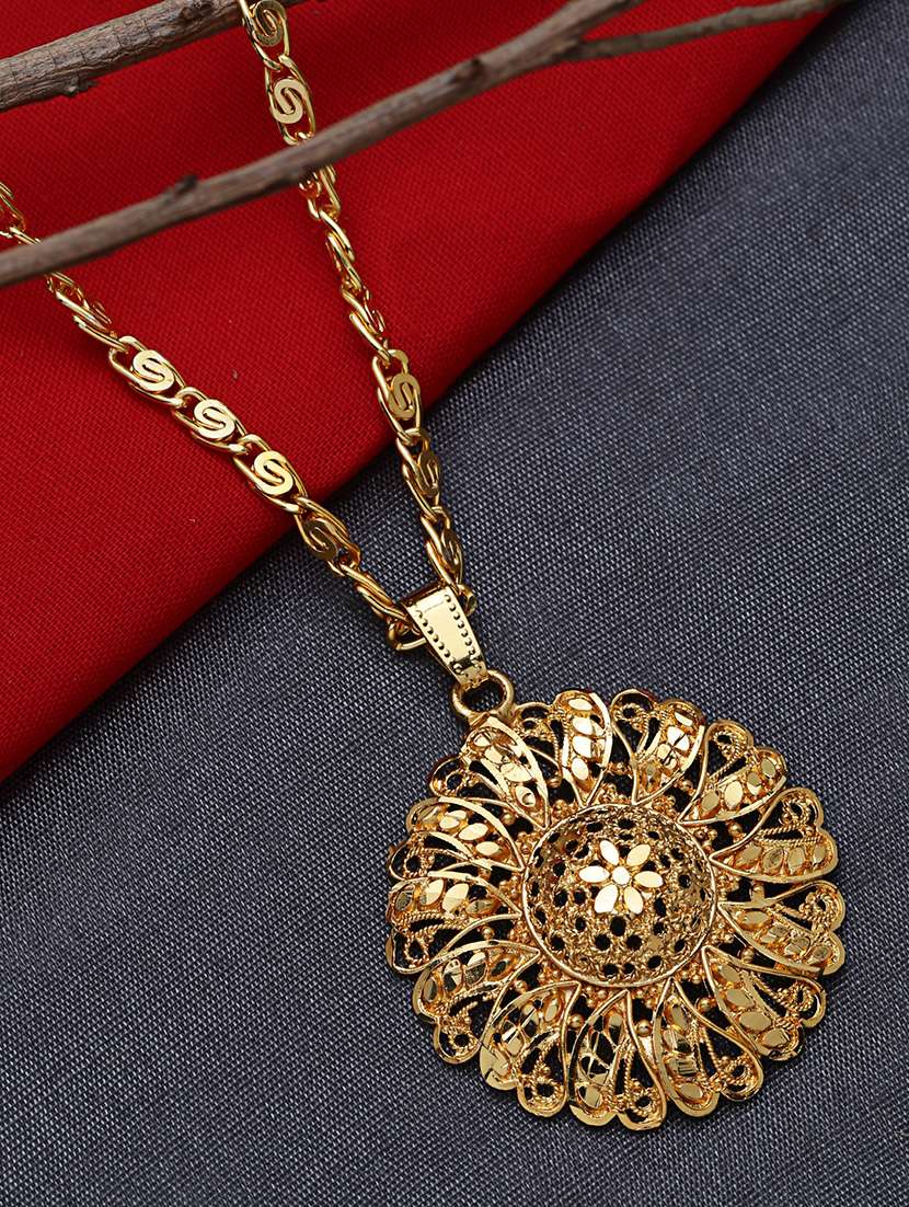 gold metal pendant