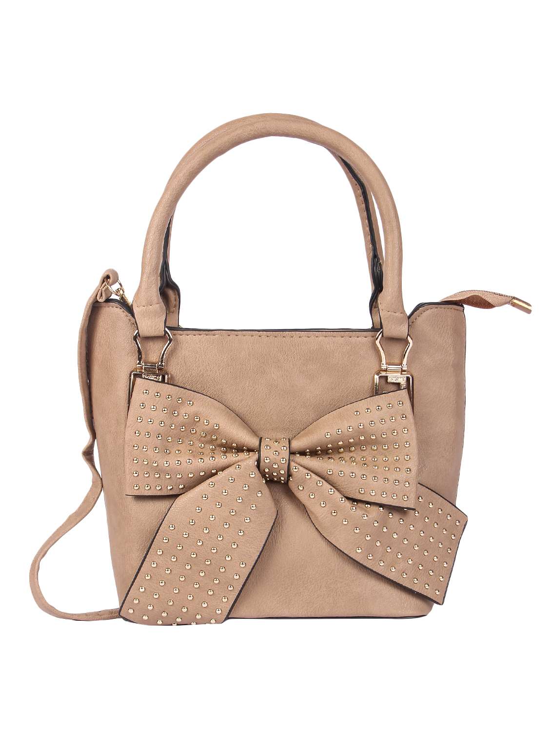 brown leatherette (pu) handbag